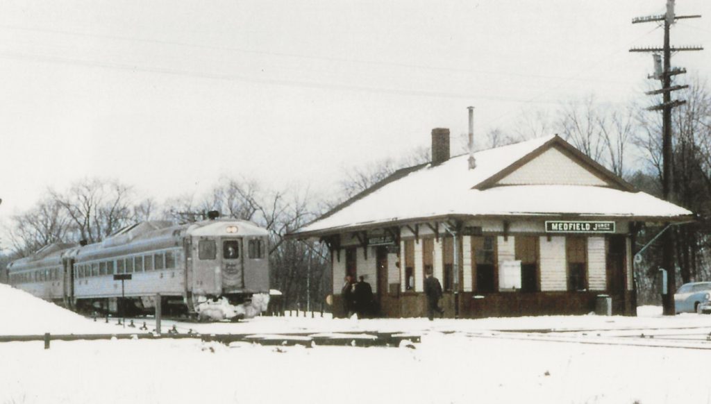 Medfield Junction photographed in the late 1950s